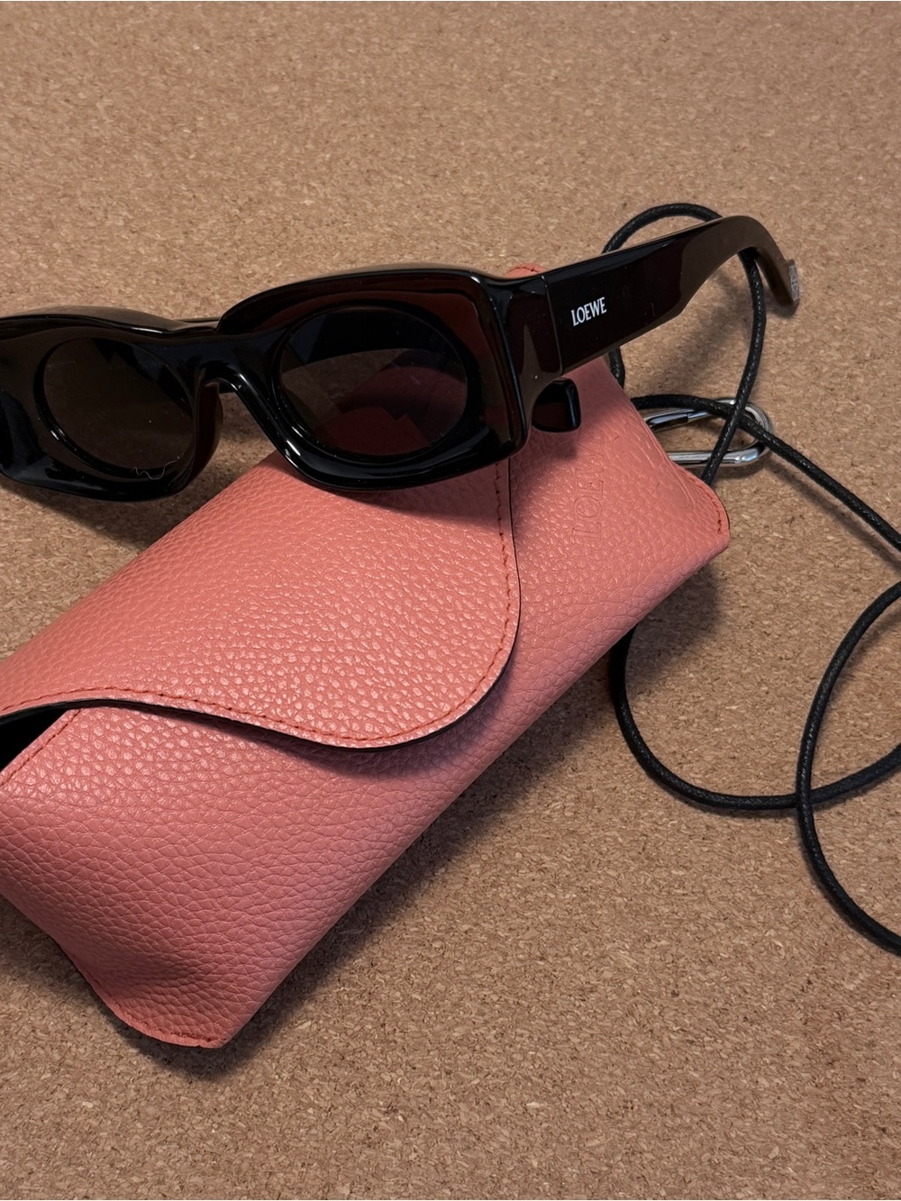Loewe Ibiza Paula’s Black Sunglasses with Leather Case
